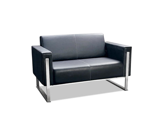 Two Seater Sofa I Office Furniture I Leatherette I Colour Black I Finss Furniture