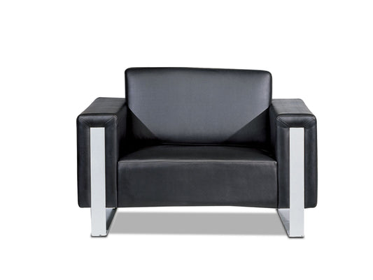 One Seater Sofa I Office Furniture I Leatherette I Colour Black I Finss Furniture