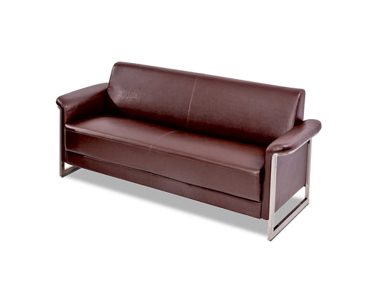 Office Show Room Sofa I Leatherette I Office Funiture I Brown Colour - Finss Furniture