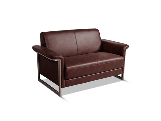 Office Show Room Sofa I Leatherette I Office Funiture I 2 Seater I Brown Colour - Finss Furniture