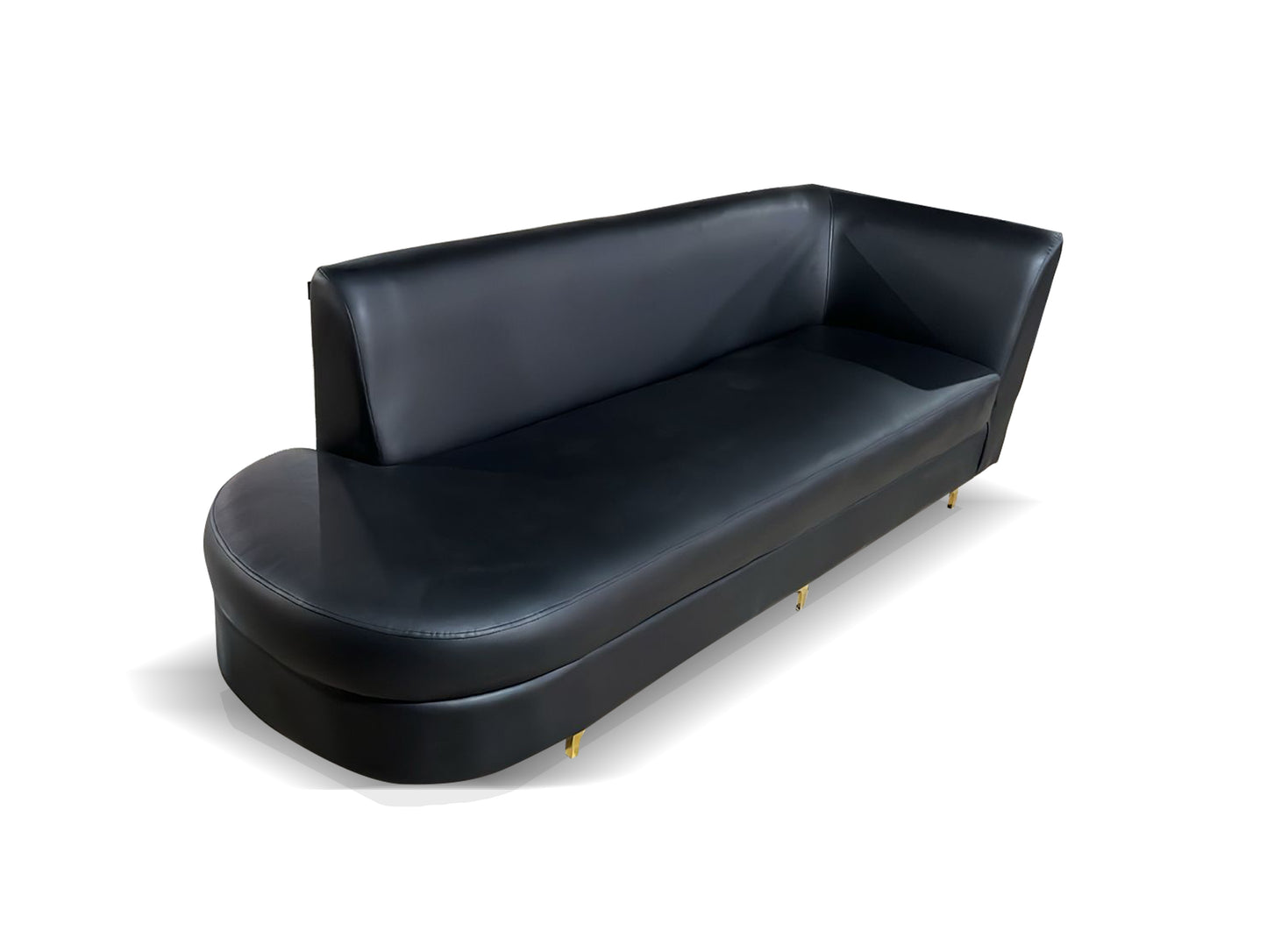 Finss Furniture Black Leather Show Room Office Sofa I Colour Black I Leatherette I L Shape