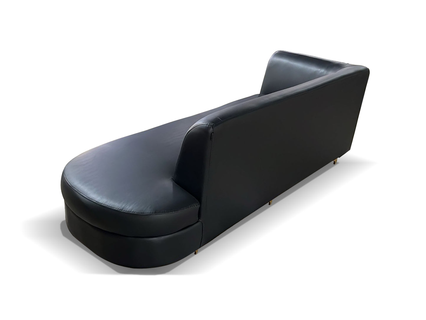 Finss Furniture Black Leather Show Room Office Sofa I Colour Black I Leatherette I L Shape